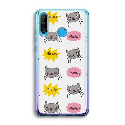 Meow: Huawei P30 Lite Transparant Hoesje