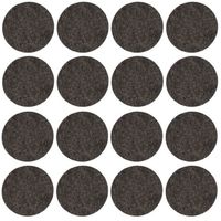 16x Zwarte meubelviltjes/antislip stickers 2,6 cm - Meubelviltjes