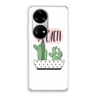 I love cacti: Huawei P50 Pro Transparant Hoesje