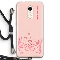 Love is in the air: Xiaomi Redmi 5 Transparant Hoesje met koord