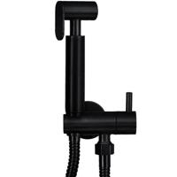 Wiesbaden 304 Mat Zwarte Bidetset met Handdouche en Doucheslang