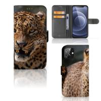 iPhone 12 | 12 Pro (6.1") | Telefoonhoesje | Met pasjeshouder | Luipaard