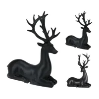 RENDIER LIGGEND 20CM ZWART 2AS