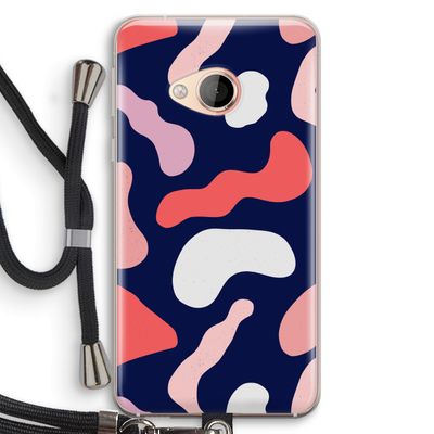 Memphis Shapes Pink: HTC U Play Transparant Hoesje met koord
