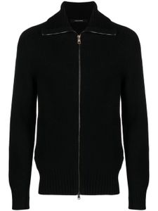 Tagliatore cardigan Kaleb en laine mélangée - Noir