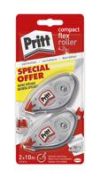 Pritt correctieroller Compact Flex 4,2 mm x 10 m, blister met 2 stuks