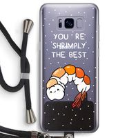 You're Shrimply The Best: Samsung Galaxy S8 Transparant Hoesje met koord