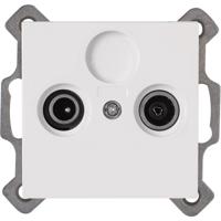 KOPP Athenis TV/Radio Wandcontactdoos Coax Inbouw Glanzend Wit