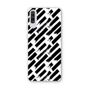 Zwarte vegen: Samsung Galaxy A70 Transparant Hoesje