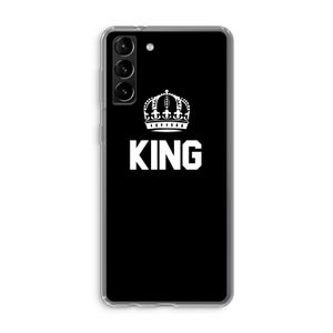 King zwart: Samsung Galaxy S21 Plus Transparant Hoesje