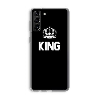 King zwart: Samsung Galaxy S21 Plus Transparant Hoesje