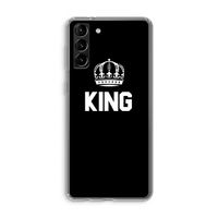 King zwart: Samsung Galaxy S21 Plus Transparant Hoesje