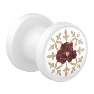 Tunnel met bloemendesign Acryl Tunnels & Plugs