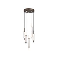 Searchlight Unieke hanglampCattail 5-lichts bubbel glas - 76210-5CL