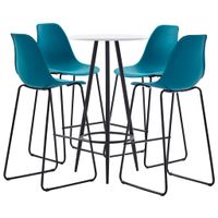 vidaXL 5-delige Barset kunststof turquoise - thumbnail