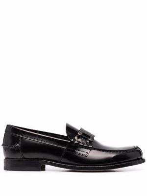 Tod's mocassins à détail de chaîne - Noir