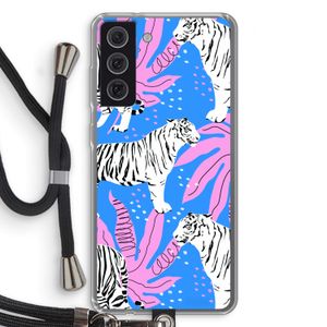 Tijger: Samsung Galaxy S21 FE Transparant Hoesje met koord