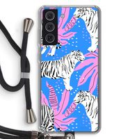 Tijger: Samsung Galaxy S21 FE Transparant Hoesje met koord