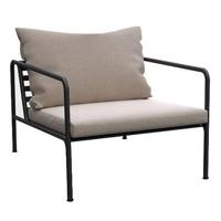 Houe Avon Lounge fauteuil frame zwart stof ash heritage