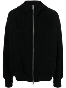 Andrea Ya'aqov hoodie zippé en cachemire - Noir