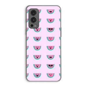Smiley watermeloenprint: OnePlus Nord 2 5G Transparant Hoesje