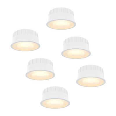 Set van 6 Dimbare LED modules - 6 watt 570 lumen - CCT instelbare lichtkleur 2700K/4000K/6000K
