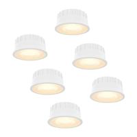 Set van 6 Dimbare LED modules - 6 watt 570 lumen - CCT instelbare lichtkleur 2700K/4000K/6000K