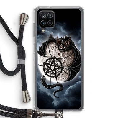 Volle maan: Samsung Galaxy A12 Transparant Hoesje met koord