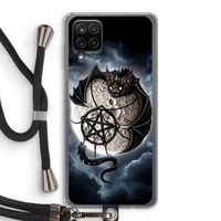 Volle maan: Samsung Galaxy A12 Transparant Hoesje met koord