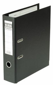 Elba Rado Plast ordner, zwart, rug van 8 cm