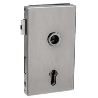 Glasdeurslot Office rechthoekig DIN L PC RVS mat