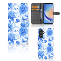 Hoesje voor Samsung Galaxy A24 4G Flowers Blue - thumbnail