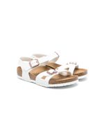 Birkenstock Kids sandales en cuir à brides - Blanc