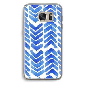 Blauwe pijlen: Samsung Galaxy S7 Transparant Hoesje