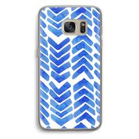 Blauwe pijlen: Samsung Galaxy S7 Transparant Hoesje