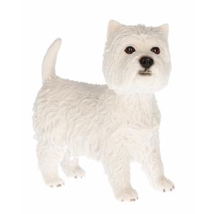 West Highland Terriër Beeldje - 12 cm - polystone - honden beeld