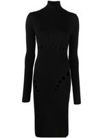 Jean Paul Gaultier robe en maille à manches longues - Noir