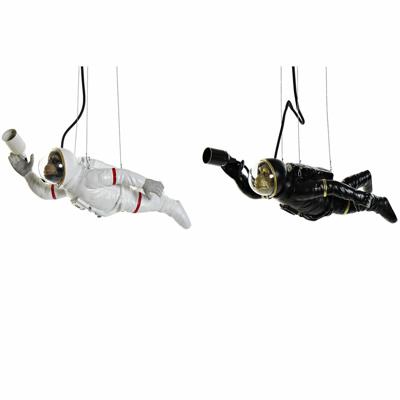 Plafondlamp DKD Home Decor Zwart Wit Hars 220 V 50 W (46 x 14.5 x 20 cm) (2 pcs)
