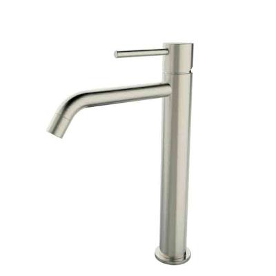 Wiesbaden Wastafelmengkraan Hoog Style XL Uitloop 19.5 cm 1-hendel Geborsteld Staal