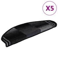 VidaXL Trapmatten zelfklevend 5 st 65x21x4 cm zwart en grijs