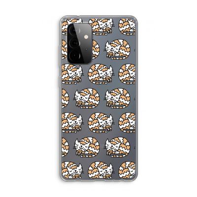 Slapende poes: Samsung Galaxy A72 Transparant Hoesje