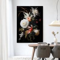 Urban Cotton Wandkleed 'Flower Selection' 110 x 145cm in Frame - black Urban Cotton Wandkleed 'Flower Selection' 110 x 145cm in Frame - black
