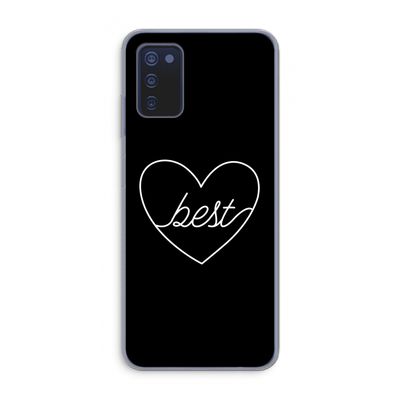 Best heart black: Samsung Galaxy A03s Transparant Hoesje