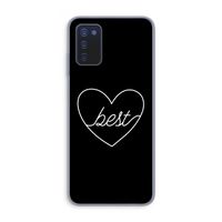 Best heart black: Samsung Galaxy A03s Transparant Hoesje