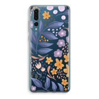 Flowers with blue leaves: Huawei P20 Pro Transparant Hoesje - thumbnail
