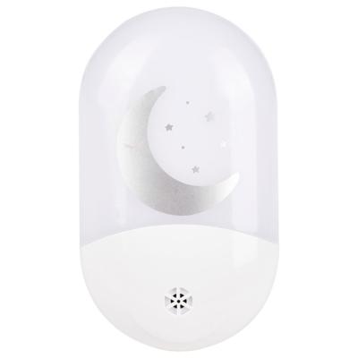 Ostaria Nachtlampje met licht sensor - maan - kinderkamer - in stopcontact - wit - H10 cm