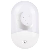Ostaria Nachtlampje met licht sensor - maan - kinderkamer - in stopcontact - wit - H10 cm