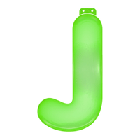 Opblaasbare letter J groen   - - thumbnail