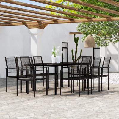 9-delige Tuinset zwart