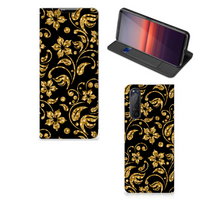 Sony Xperia 5 II Smart Cover Gouden Bloemen